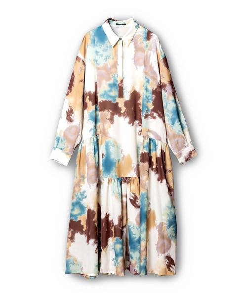 OSMOSIS（オズモーシス）の「プリント切替ギャザーシャツワンピース（シャツワンピース・レディース・ピンク/グリーン・ONE SIZE）」の19枚目の写真