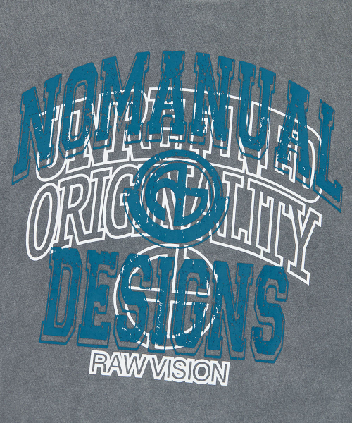 NOMANUAL(NOMANUAL)の「LAYERED ARCH GRAPHIC T-SHIRT - WASHED CHARCOAL(Tシャツ/カットソー・レディース・その他・LARGE/MEDIUM/X-LARGE/SMALL)」の4枚目の写真
