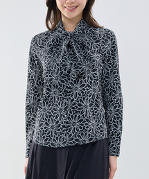 NARACAMICIE | 【NARACAMICIE】レースプリントボウタイ長袖ブラウス(シャツ/ブラウス)