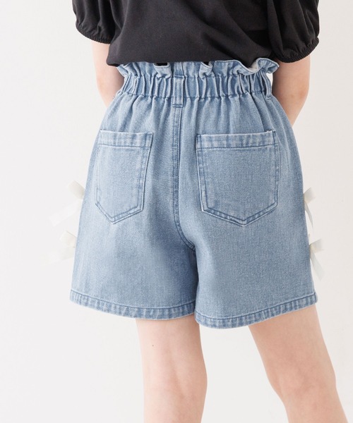 coca（coca）（コカ）の「キッズ　デニムリボンショートパンツ（デニムパンツ・キッズ・ブルー/ブラック・120/130/140/150）」の13枚目の写真
