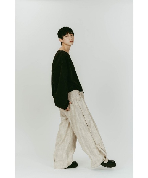 Knuth Marf(クヌースマーフ)の「off shoulder vintage sweat(スウェット・レディース・ブラック/グレー・FREE)」の7枚目の写真