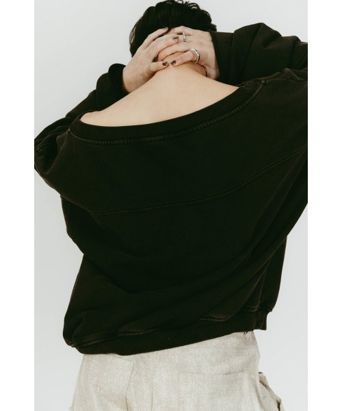 Knuth Marf(クヌースマーフ)の「off shoulder vintage sweat(スウェット・レディース・ブラック/グレー・FREE)」の9枚目の写真