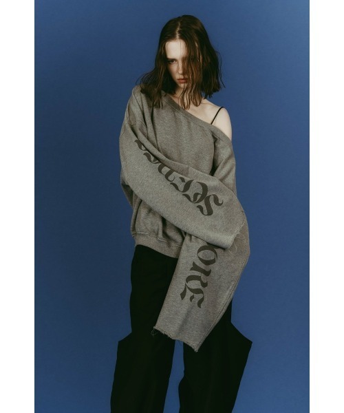 Knuth Marf(クヌースマーフ)の「off shoulder vintage sweat(スウェット・レディース・ブラック/グレー・FREE)」の13枚目の写真