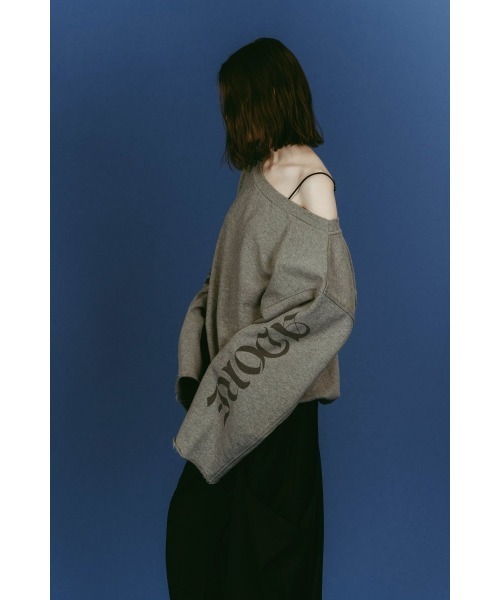 Knuth Marf(クヌースマーフ)の「off shoulder vintage sweat(スウェット・レディース・ブラック/グレー・FREE)」の15枚目の写真
