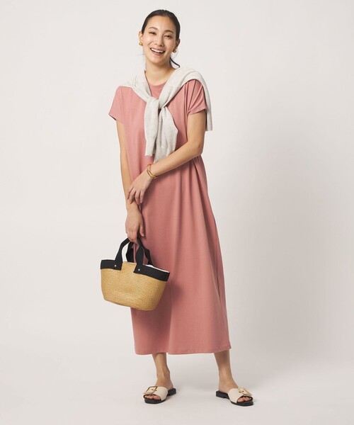 A DAY IN THE LIFE UNITED ARROWS（アデイインザライフユナイテッドアローズ）の「コットン フレンチスリーブ Tワンピース ＜A DAY IN THE LIFE＞（ワンピース・レディース・グレー系/ブラック/ライム/ピンク/コバルトブルー・S/M）」の5枚目の写真