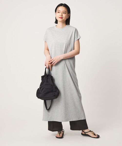 A DAY IN THE LIFE UNITED ARROWS（アデイインザライフユナイテッドアローズ）の「コットン フレンチスリーブ Tワンピース ＜A DAY IN THE LIFE＞（ワンピース・レディース・グレー系/ブラック/ライム/ピンク/コバルトブルー・S/M）」の6枚目の写真