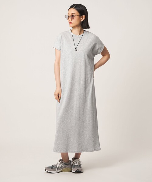 A DAY IN THE LIFE UNITED ARROWS（アデイインザライフユナイテッドアローズ）の「コットン フレンチスリーブ Tワンピース ＜A DAY IN THE LIFE＞（ワンピース・レディース・グレー系/ブラック/ライム/ピンク/コバルトブルー・S/M）」の9枚目の写真