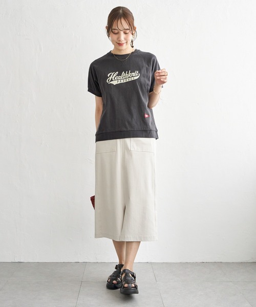 ikka（イッカ）の「【接触冷感】Healthknit Product ヘルスニットプロダクト 半袖Tシャツ（Tシャツ/カットソー・レディース・その他1/チャコール/ブラック/グレー/オフホワイト/ホワイト・L/M/S）」の22枚目の写真