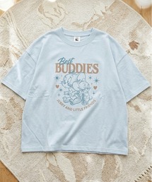【TOM & JERRY/トムとジェリー】キャラクタープリント半袖Tシャツ(ＷＩＤＥシルエット)