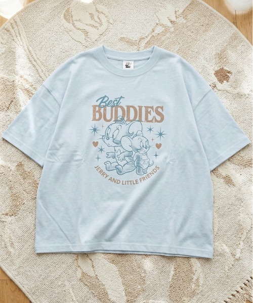 Tom&Jerry(トムアンドジェリー)の「【TOM & JERRY/トムとジェリー】キャラクタープリント半袖Tシャツ(WIDEシルエット)(Tシャツ/カットソー・レディース・サックスブルー/ブラック/ピンク/ライトグレー・LARGE/MEDIUM)」の3枚目の写真
