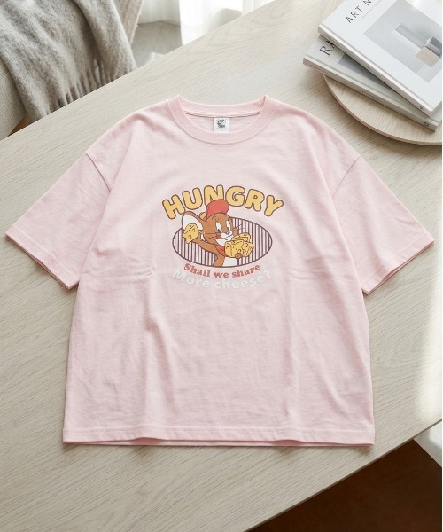 Tom&Jerry(トムアンドジェリー)の「【TOM & JERRY/トムとジェリー】キャラクタープリント半袖Tシャツ(WIDEシルエット)(Tシャツ/カットソー・レディース・サックスブルー/ブラック/ピンク/ライトグレー・LARGE/MEDIUM)」の4枚目の写真