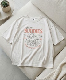 【TOM & JERRY/トムとジェリー】キャラクタープリント半袖Tシャツ(WIDEシルエット)