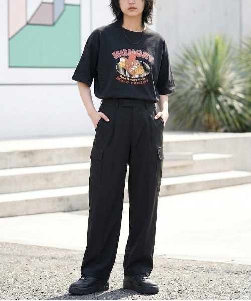Tom&Jerry(トムアンドジェリー)の「【TOM & JERRY/トムとジェリー】キャラクタープリント半袖Tシャツ(WIDEシルエット)(Tシャツ/カットソー・レディース・サックスブルー/ブラック/ピンク/ライトグレー・LARGE/MEDIUM)」の7枚目の写真