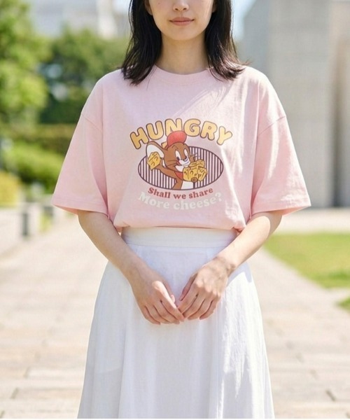 Tom&Jerry(トムアンドジェリー)の「【TOM & JERRY/トムとジェリー】キャラクタープリント半袖Tシャツ(WIDEシルエット)(Tシャツ/カットソー・レディース・サックスブルー/ブラック/ピンク/ライトグレー・LARGE/MEDIUM)」の18枚目の写真