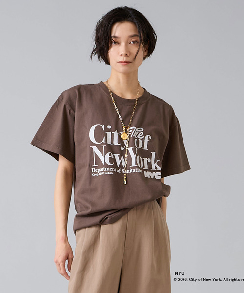 Liesse(リエス)の「《別注》【GOOD ROCK SPEED/グッドロックスピード】Tシャツ(City of New York)(Tシャツ/カットソー・レディース・ホワイト/ブラウン・FREE)」の2枚目の写真
