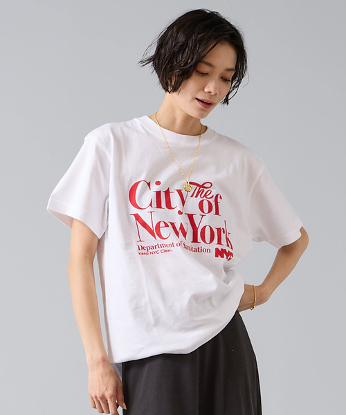 Liesse(リエス)の「《別注》【GOOD ROCK SPEED/グッドロックスピード】Tシャツ(City of New York)(Tシャツ/カットソー・レディース・ホワイト/ブラウン・FREE)」の3枚目の写真