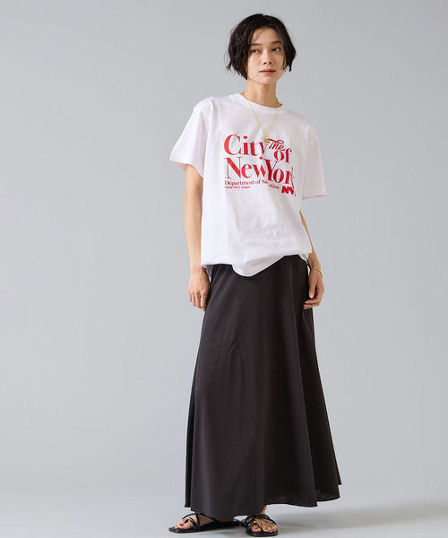 Liesse(リエス)の「《別注》【GOOD ROCK SPEED/グッドロックスピード】Tシャツ(City of New York)(Tシャツ/カットソー・レディース・ホワイト/ブラウン・FREE)」の4枚目の写真