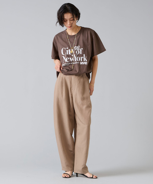 Liesse(リエス)の「《別注》【GOOD ROCK SPEED/グッドロックスピード】Tシャツ(City of New York)(Tシャツ/カットソー・レディース・ホワイト/ブラウン・FREE)」の6枚目の写真