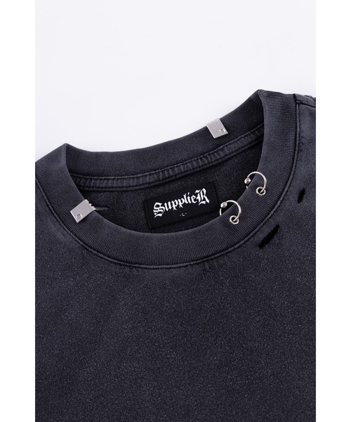 SUPPLIER(サプライヤー)の「Tシャツ|Distressed Pierced Tee V2|SUPPLIER(Tシャツ/カットソー・メンズ・ホワイト/ブラック・SMALL/MEDIUM/LARGE/X-LARGE/XX-LARGE)」の12枚目の写真