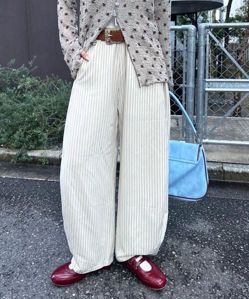 CIAOPANIC（チャオパニック）の「ワイドバルーンスラックス（その他パンツ・レディース・グレー/アイボリー/ブラック/ネイビー/ライトグレー・SMALL/MEDIUM）」の2枚目の写真