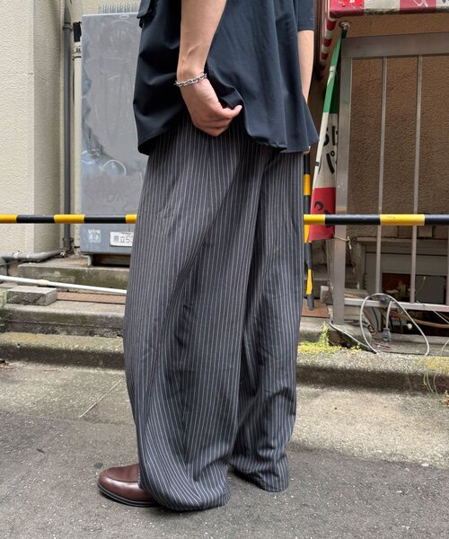 CIAOPANIC(チャオパニック)の「(ストライプ・無地)ワイドバルーンイージースラックス(その他パンツ・レディース・グレー/アイボリー/ブラック/ネイビー/ライトグレー・SMALL/MEDIUM/LARGE)」の10枚目の写真