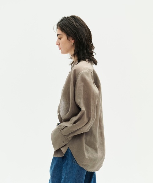 N.O.R.C(ノーク)の「【フレンチリネン】ガールフレンドシャツ(シャツ/ブラウス・レディース・サックスブルー/ブラウン/ピンク/ホワイト/ストライプ・フリー)」の17枚目の写真