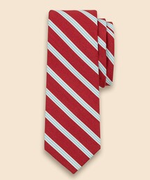 BROOKS BROTHERS（ブルックスブラザーズ）の「シルク／コットン　サテン　BB#1ミニストライプ　レップタイ（ネクタイ）」