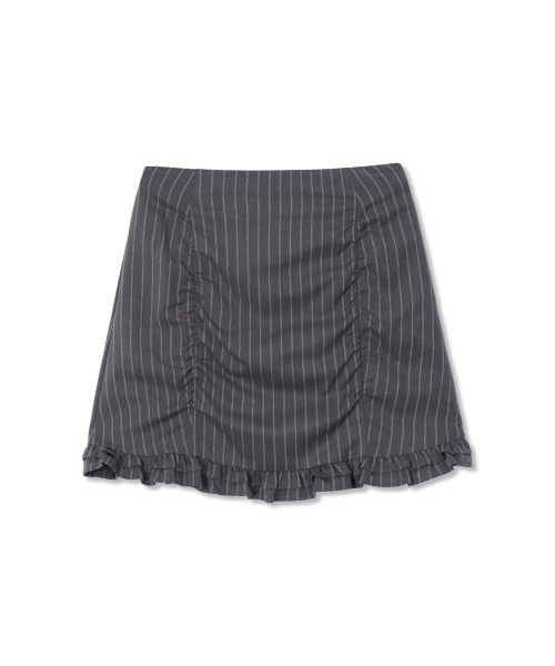 MICHIKO LONDON(ミチコ ロンドン)の「ストライプシャーリングミニスカートチャコール(スカート・レディース・その他・SMALL/MEDIUM/LARGE)」の2枚目の写真
