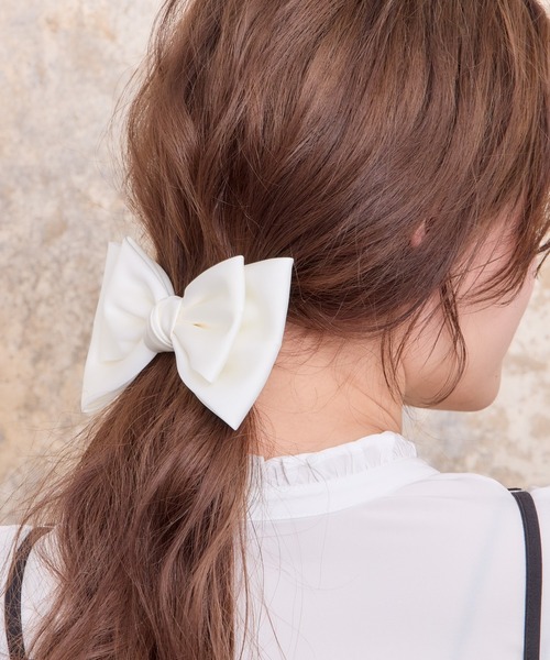 サテンビッグリボンバレッタ（バレッタ/ヘアクリップ）｜Heartdance