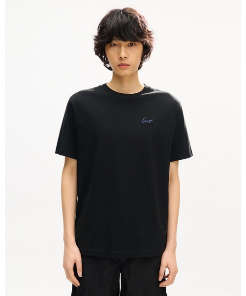 KENZO（ケンゾー）の「'KENZO Signature' エンブロイダリー Tシャツ イン コットン（Tシャツ/カットソー・メンズ・ブラック系その他5・MEDIUM/SMALL/LARGE/X-LARGE/XXX-LARGE/XX-LARGE/X-SMALL）」の2枚目の写真