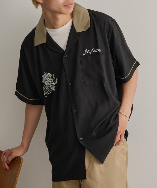 HOUSTON（ヒューストン）の「【HOUSTON】SOUVENIR SHIRT（MAP)（シャツ/ブラウス・メンズ・オリーブ/ブラック・L/M）」の14枚目の写真