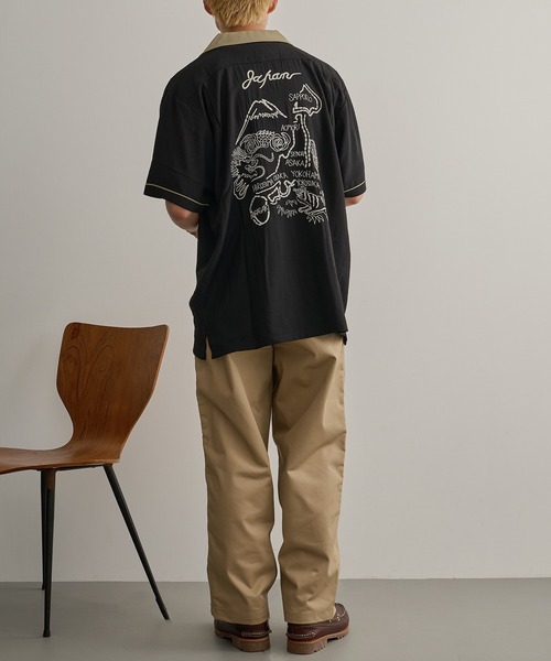 HOUSTON（ヒューストン）の「【HOUSTON】SOUVENIR SHIRT（MAP)（シャツ/ブラウス・メンズ・オリーブ/ブラック・L/M）」の17枚目の写真