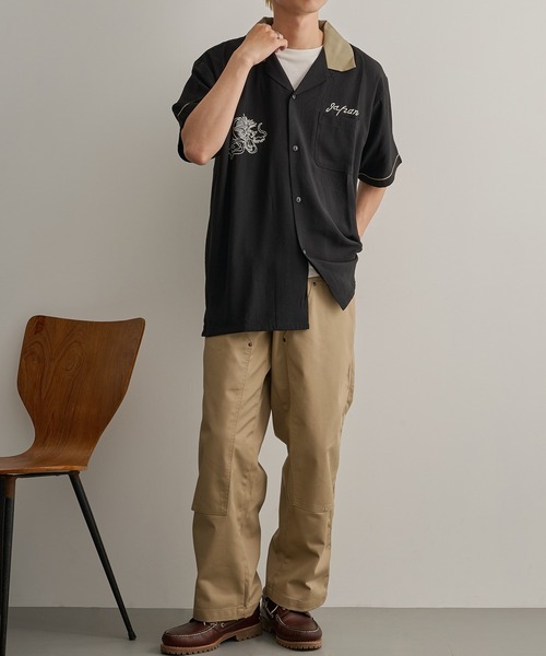 HOUSTON（ヒューストン）の「【HOUSTON】SOUVENIR SHIRT（MAP)（シャツ/ブラウス・メンズ・オリーブ/ブラック・L/M）」の18枚目の写真