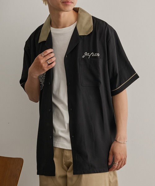 HOUSTON（ヒューストン）の「【HOUSTON】SOUVENIR SHIRT（MAP)（シャツ/ブラウス・メンズ・オリーブ/ブラック・L/M）」の13枚目の写真