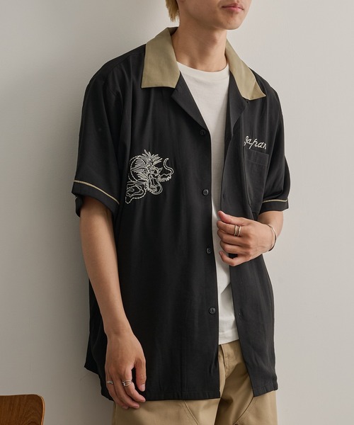 HOUSTON（ヒューストン）の「【HOUSTON】SOUVENIR SHIRT（MAP)（シャツ/ブラウス・メンズ・オリーブ/ブラック・L/M）」の15枚目の写真