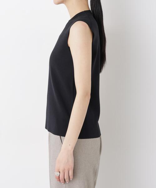 NANO universe(ナノユニバース)の「SUMMER VEIL KNIT 総針ノースリーブニット(ニット/セーター・レディース・ピンク/ホワイト/ブラック/イエロー・FREE)」の13枚目の写真