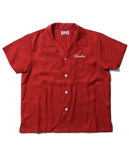 HOUSTON ヒューストン ボウリングシャツ レッド　XL セール】HOUSTON ボーリングシャツ (CALIFORNIA)（シャツ/ブラウス