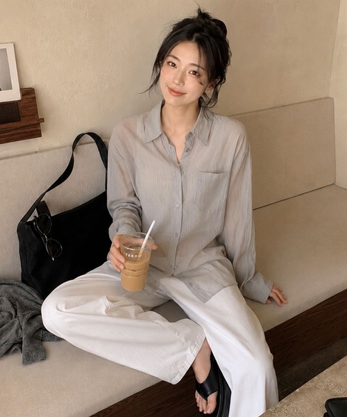 GENERAL IDEA】リンクルフリーシアーシャツ / WRINKLE SHEER SHIRT