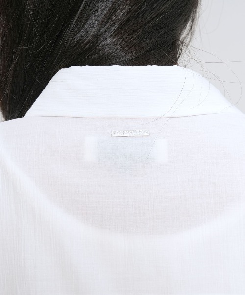 GENERAL IDEA(ジェネラルアイデア)の「【GENERAL IDEA】リンクルフリーシアーシャツ / WRINKLE SHEER SHIRT(シャツ/ブラウス・レディース・アイボリー/グレー/ホワイト・S/M/L)」の6枚目の写真