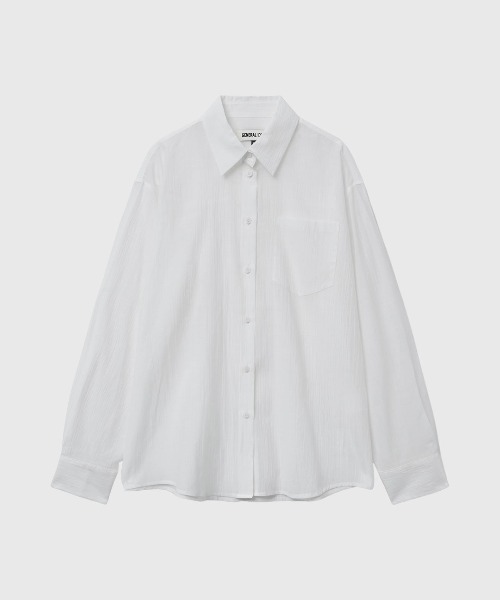 GENERAL IDEA(ジェネラルアイデア)の「【GENERAL IDEA】リンクルフリーシアーシャツ / WRINKLE SHEER SHIRT(シャツ/ブラウス・レディース・アイボリー/グレー/ホワイト・S/M/L)」の9枚目の写真