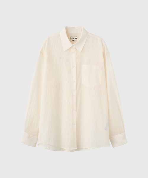 GENERAL IDEA(ジェネラルアイデア)の「【GENERAL IDEA】リンクルフリーシアーシャツ / WRINKLE SHEER SHIRT(シャツ/ブラウス・レディース・アイボリー/グレー/ホワイト・S/M/L)」の16枚目の写真