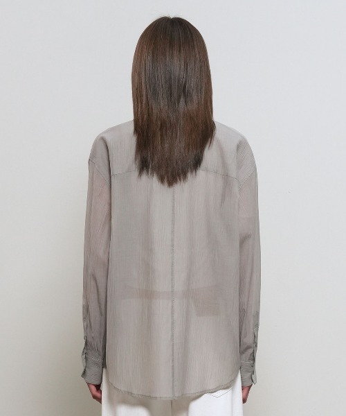 GENERAL IDEA(ジェネラルアイデア)の「【GENERAL IDEA】リンクルフリーシアーシャツ / WRINKLE SHEER SHIRT(シャツ/ブラウス・レディース・アイボリー/グレー/ホワイト・S/M/L)」の20枚目の写真