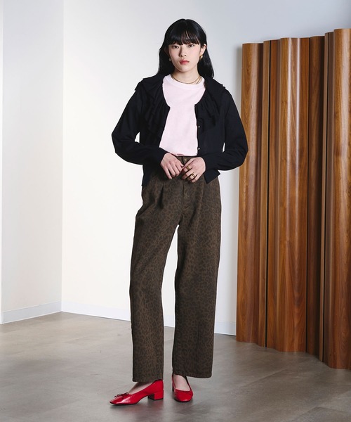 ROSE BUD(ローズバッド)の「FRILL COLLAR CARDIGAN(カーディガン/ボレロ・レディース・ブラック/イエロー・ONE SIZE)」の17枚目の写真