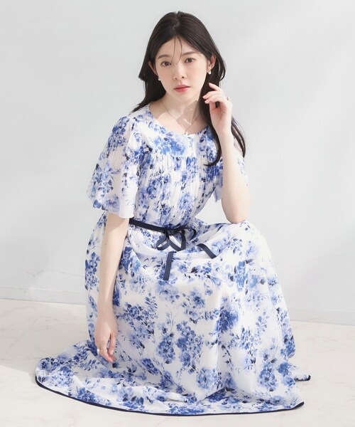 完売❣️新品❤️クラウディフラワーワンピース 洗える】クラウディフラワー ワンピース（ワンピース）｜couture