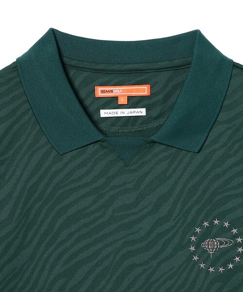 BEAMS GOLF(ビームスゴルフ)の「〈MEN〉ORANGE LABEL / ジャカード ゼブラ柄 ポロシャツ(ポロシャツ・メンズ・ブラック/ホワイト/グリーン・M/L/S/XL)」の4枚目の写真