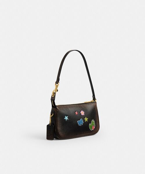 COACH(コーチ)の「プラザ バッグ 18・ラブド レザー・ステッカー プリント(ポーチ・レディース・ブラウン系その他・ONE)」の5枚目の写真