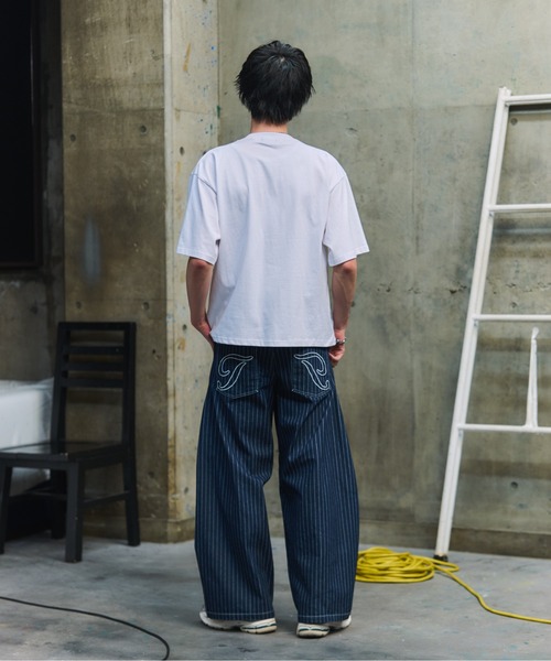 ILL'S(イルズ)の「VINTAGE LIKE SPRAYED LOGO T-SHIRT / ヴィンテージ風スプレーロゴTシャツ メンズ レディース ユニセックス(Tシャツ/カットソー・メンズ・ホワイト/スカイブルー/チャコールグレー・M/L)」の12枚目の写真