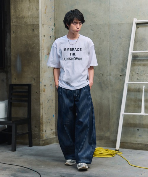 ILL'S(イルズ)の「VINTAGE LIKE SPRAYED LOGO T-SHIRT / ヴィンテージ風スプレーロゴTシャツ メンズ レディース ユニセックス(Tシャツ/カットソー・メンズ・ホワイト/スカイブルー/チャコールグレー・M/L)」の10枚目の写真