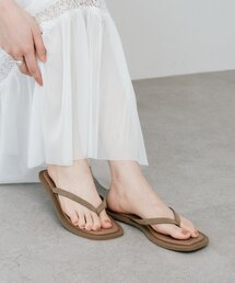 RIVE DROITE | 予約【モードな印象に】スクエアトングコンビサンダル(サンダル)