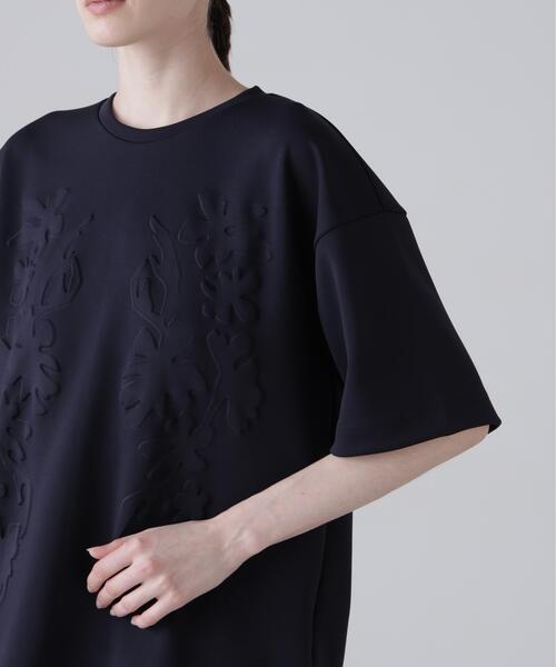 ADORE（アドーア）の「◆エンボスジャージー（Tシャツ/カットソー・レディース・ホワイト/ネイビー・38）」の8枚目の写真